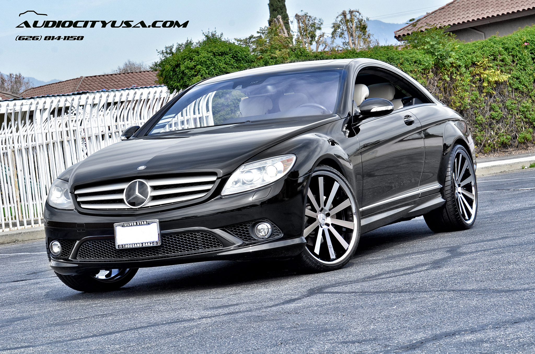 Gianelle Santo 2-SS 22'' Machined Black on 2008 Mercedes Benz CL 550